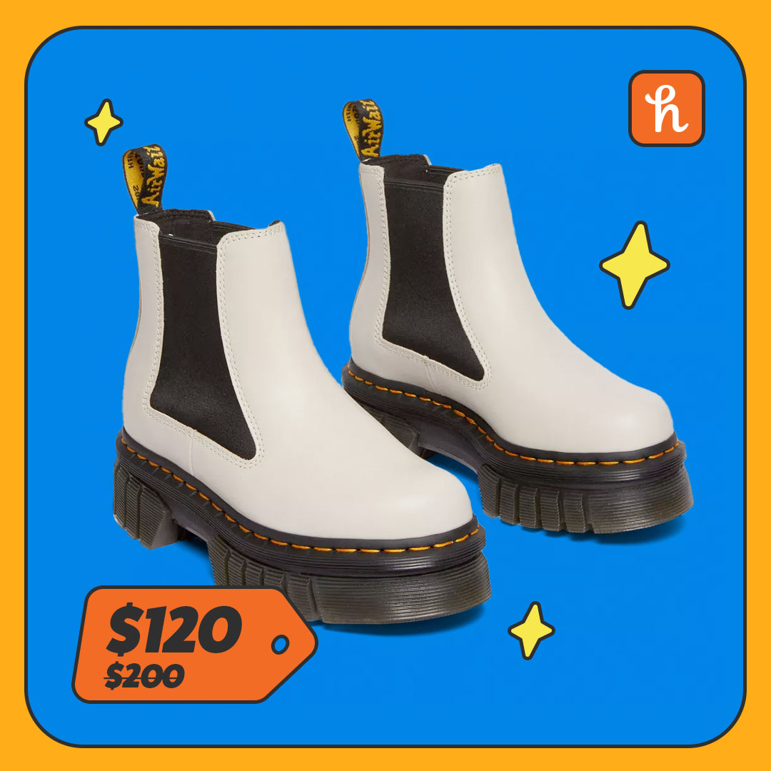 White platform boots 
