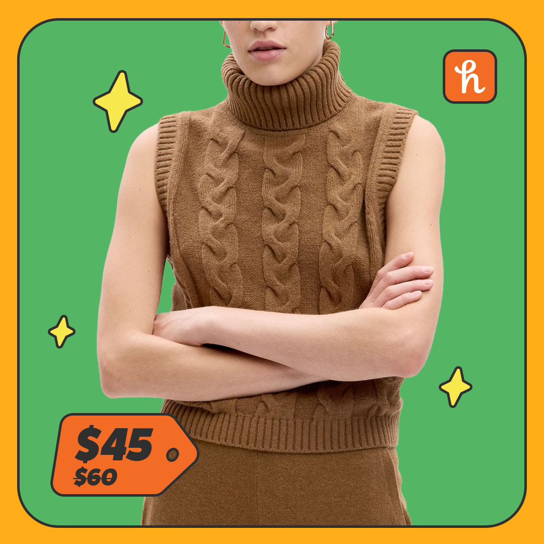 Brown Sleeveless Sweater Tank
