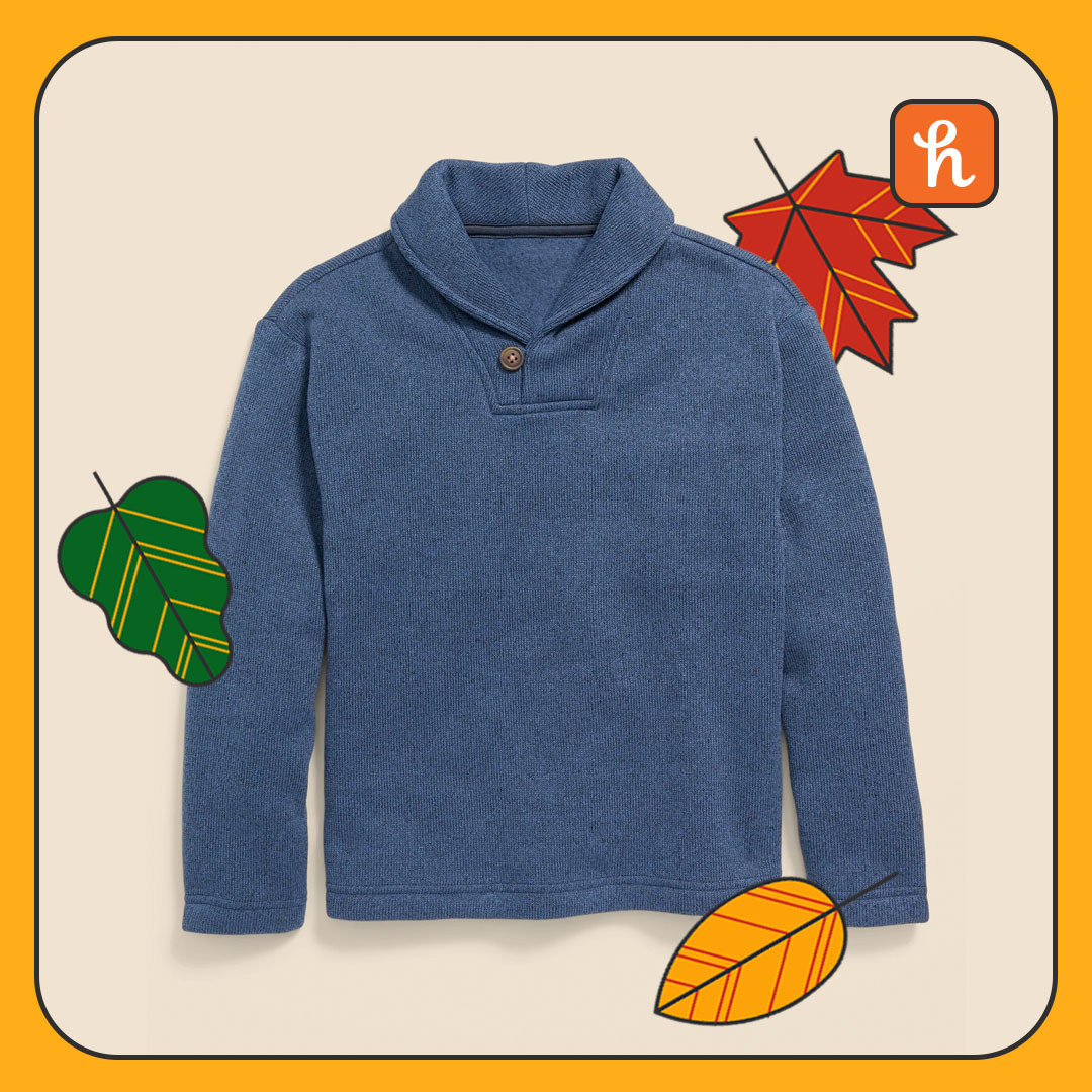 Long-Sleeve Sweater-Fleece Pullover Sweater for Boys